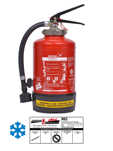 Jockel F3LJM 8 - Dauerdruck Fettbrand-Feuerlöscher ABF, 3L, EN3